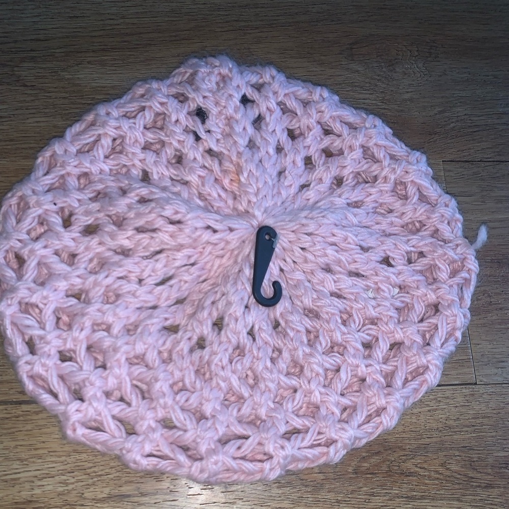 Knitted pink beanie